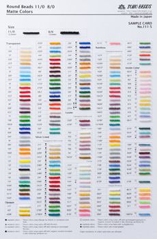 Seed Bead Color Chart