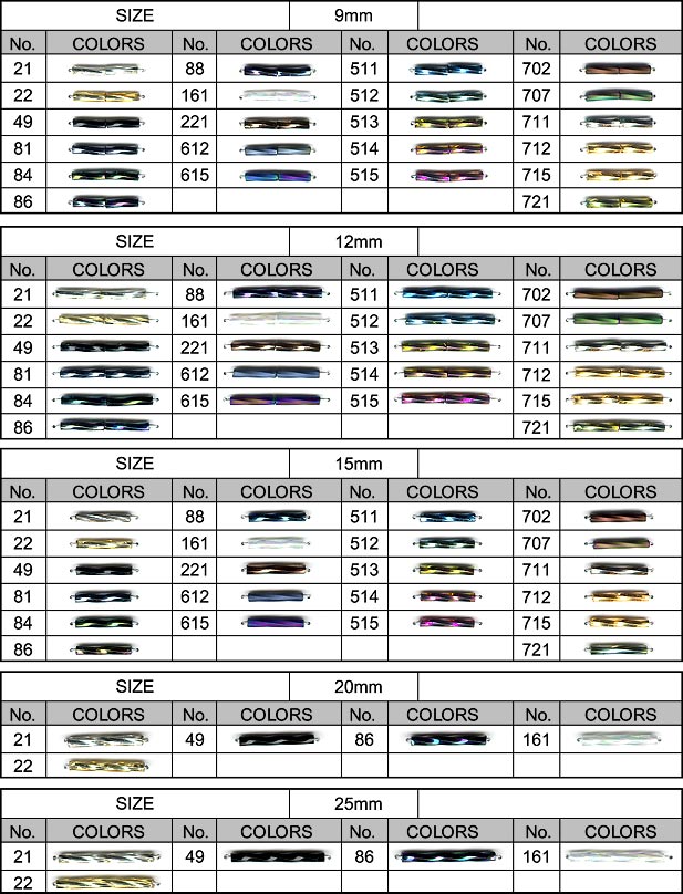 Toho Beads Color Chart