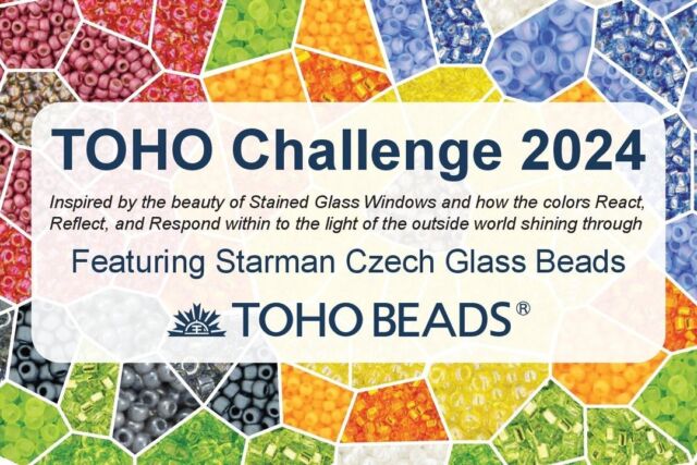 【トーホーチャレンジ2024　Team TOHOによるキックオフfacebook ライブ開催！】

TOHO Challenge 2024: LIVE Launch on Team TOHO Facebook! 

日時：日本時間2月17日（土）9:00AM～　
（アメリカ中部標準時間2月16日（木）6:00PM～）
Date & Time: Friday, Feb. 16, 6:00PM USCST

https://www.facebook.com/TeamTOHO/

トーホーチャレンジ２０２４がいよいよ始動します！
今回のテーマは”Let the Light Shine In ～光を取り込んで～”。
ステンドグラスをイメージした美しい色が勢ぞろいです！！
キットに入っているトーホービーズやスターマンのチェコビーズの色を一挙ご紹介します。
ミニキットの入手方法もお伝えします。
ぜひお楽しみに～。

トーホーチャレンジとは？
同一の資材キットを使って制作される、数々の作品の多様性をお楽しみいただくユーザー参加型企画です。資材キットをお受け取り頂いた後は、つくっていただいた写真を送るだけ！みなさんぜひご参加ください。

Join TeamTOHO-Starman/Artbeads-Bobby Bead-TOHO Beads for the launching of the new 2024 TOHO Challenge: "Let the Light Shine In", inspired by the beauty of stained-glass windows and how the colors React, Reflect, and Respond within to the light of the outside world shining through.
Join the Becky and Rochelle for a Live Facebook unveiling of the new TOHO Challenge 2024 palette, which consists of 17 TOHO seed bead colors and 7 Starman Czech bead and Prestige crystal colors. Find out how, where and when you can get one of the very limited official TOHO mini kits, as well as where you can get more supplies in the TOHO challenge 2024 palette, so you too can take the TOHO Challenge!